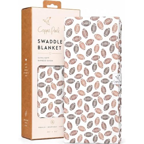 Copper Pearl Swaddle Blankets for Newborns | Soft Stretchy Receiving Blankets for Boys and Girls | Large 46 x 46 Inch Baby Blankets | Lightweight and Breathable Swaddles | Blitz