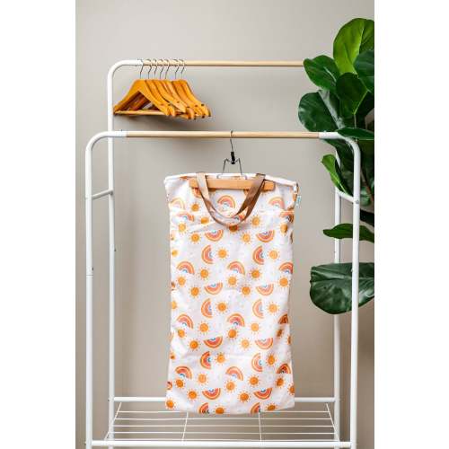 Large Zipper Hanging Wet Bag, Laundry Bag with Handles