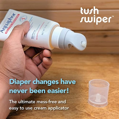 Eli & Ali Tush Swiper - Diaper Rash Cream & Butt Paste Applicator - Universal Fit for Most Diaper Creams | Mess-Free & Hygienic Alternative to Cream Spatula - Carry Less Baby Gear - Grey, 2 Pack - Pack of 2