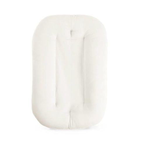 Baby Lounger for Newborn 0-18 Months, Bionic Design Infant Floor Seats & Loungers for Home and Travel, Soft Organic Cotton Baby Lounger, Newborn Babies Shower Gifts (White)