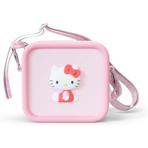 Kidamento Hello Kitty Soft Silicone Camera Case Durable and Adorably Stylish Bag - Adjustable Soft Strap With Buckle - Promotes Comfort and Independence