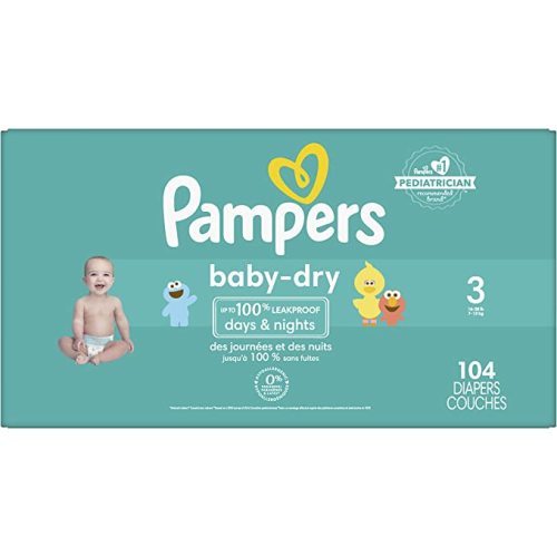 Pampers Baby Dry Diapers Size 3 104 Count