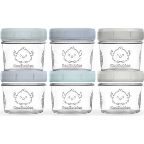 6-Pack Prep Jars Food Glass Containers