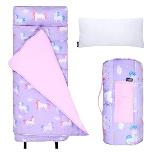 Wildkin Kids Original Nap Mat – Cozy Kids Sleep Mat with Pillow, ideal for School & Travel
