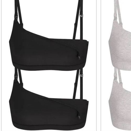 MATERNITY NURSING SCOOP BRALETTE 2-PACK | ONYX