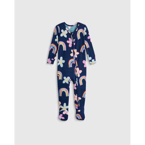 Bamboo Footie Pajama - Baby in Rainbow Garden