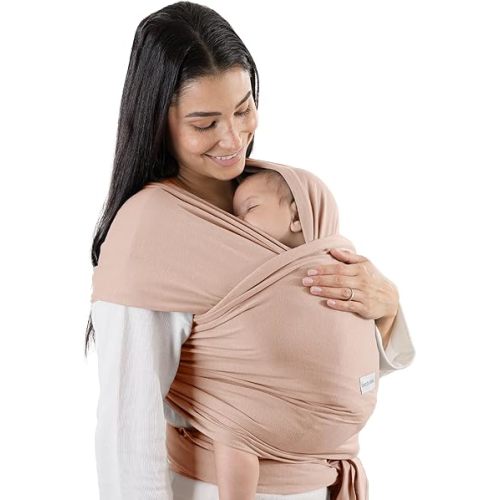 Comfy Cubs Baby Wrap Carrier - Soft & Secure Fit Cotton Blend Baby Carrier Newborn to Toddler - Hands-Free & Lightweight Infant Wrap - Adjustable, One Size Fits All Toddler Sling - Blush