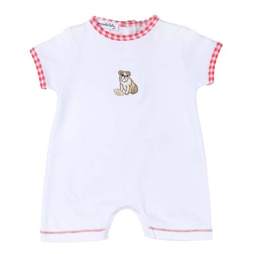 Bulldog Football Embroidered Short Playsuit