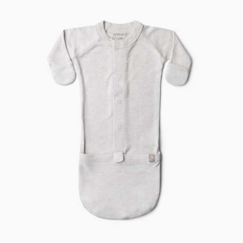 Goumi Kids 24hr Convertible Sleeper Baby Gown - Storm Gray, Newborn