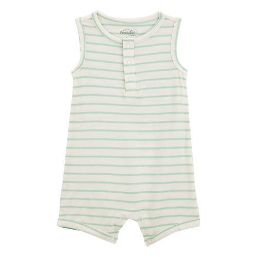 Baby Striped PurelySoft Romper - Green - Carter's | Carter's