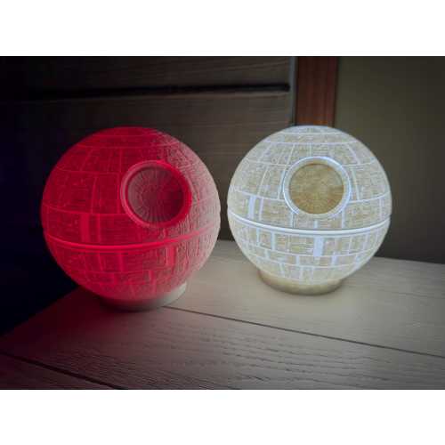 Illuminate Your Space with a 3D Printed Death Star Lamp - Perfect for Star Wars Fans!