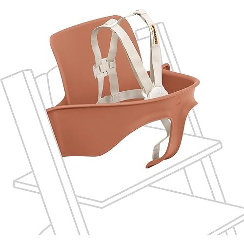 Stokke Tripp Trapp Baby Set 2, Terracotta - Ages 6-36 Months - Convert The Tripp Trapp Chair into a Comfortable High Chair - Includes Stokke Harness 2