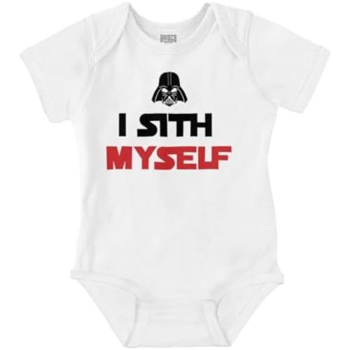 Brisco Brands Spaced Myself Dark Galaxy Nerd Baby Romper Boys or Girls