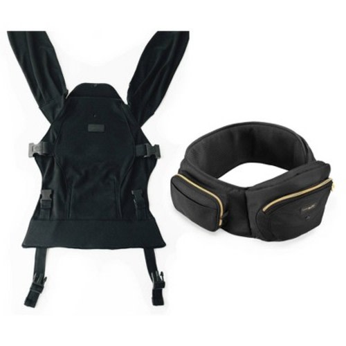Tushbaby Hands-Free Carrier Set - Gold and Black - 2pk