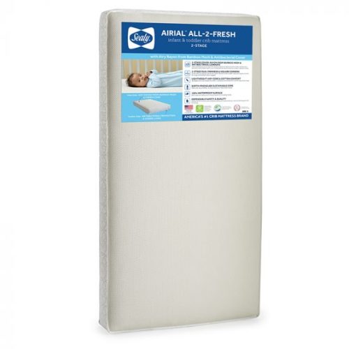 Sealy Airial All-2-Fresh Crib Mattress | 2-Stage Design | Sealy Baby