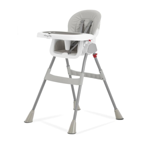 Dream On Me Portable 2-in-1 Tabletalk High Chair, Convertible Compact High Chair, Light Weight Portable Highchair, Grey