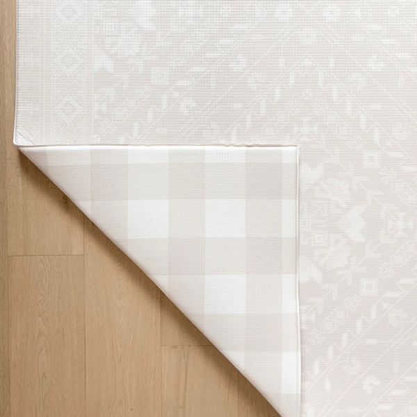 Padded Play Mat - Grey Gingham & Farmhouse (PREORDER - End of June)