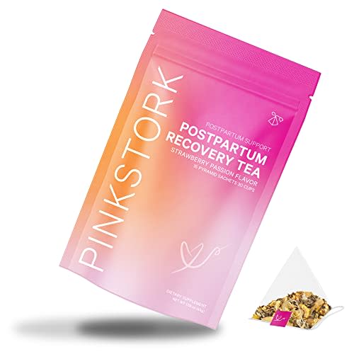 Pink Stork Labor Prep Tea: Sweet Floral, Red Raspberry Leaf Tea, 100%  Organic, Pregnancy Must Haves, Labor and Delivery + Postpartum Essentials,  Hormone Balance for Women, Women-Owned, 30 Cups