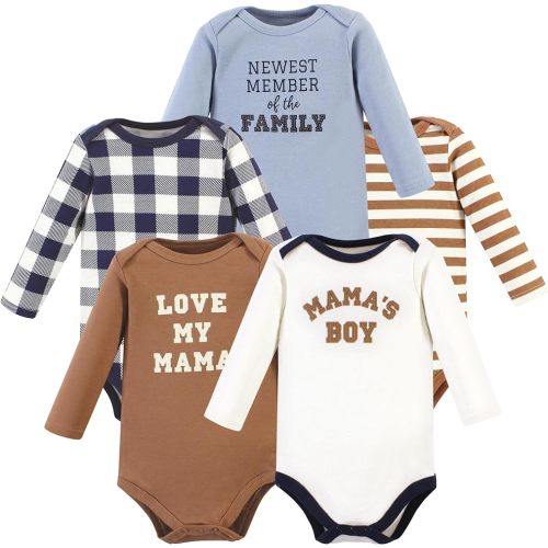 Hudson Baby Unisex Baby Cotton Long-Sleeve Bodysuits
