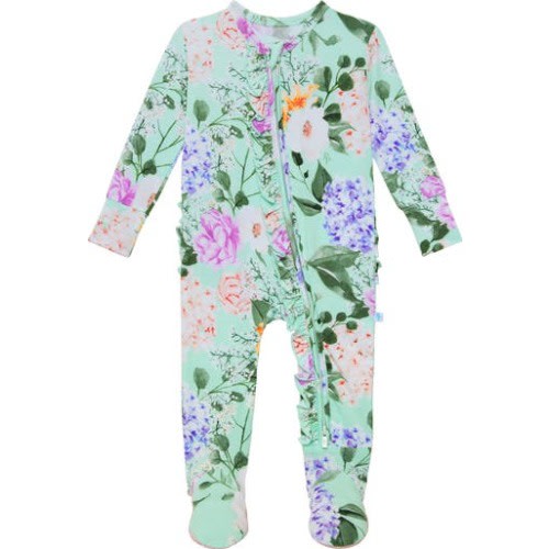 Erin Jeanette Ruffle Fitted Footie Pajamas