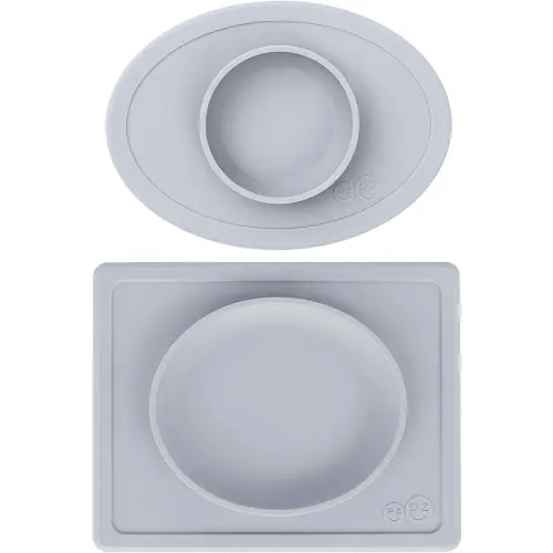 ezpz Tiny Plate + Tiny Bowl - baby essentials plate and bowl set