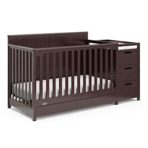 Hadley Espresso 4-in-1 Convertible Crib and Changer with Drawer