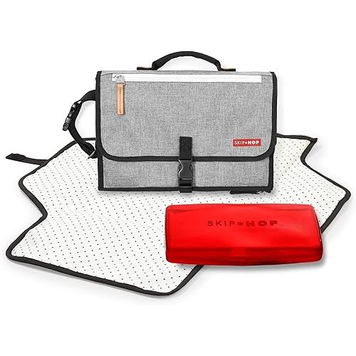 Skip Hop Portable Baby Changing Pad, Pronto, Grey Melange