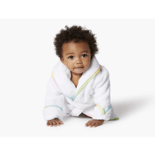 The Baby Hotel Robe - White/Rainbow - Hill House Home