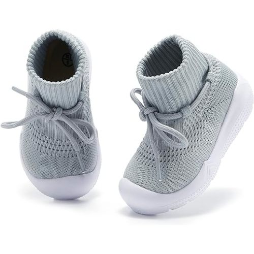 MORENDL Baby Sock Shoes Toddler Sneakers Infant Tennis Slip On Walking Shoes Boys & Girls Non-Slip Slippers