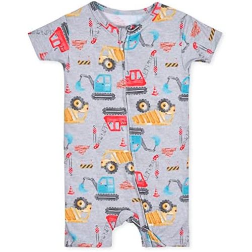 Gerber Baby Buttery-Soft Short Sleeve Romper with Viscose Made with Eucalyptus