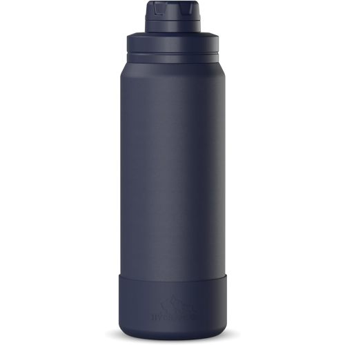 Hydrapeak 26oz Sport Insulated Water Bottle with Chug Lid, Leak & Spill Proof, Keeps Drinks Cold for 24 Hours, Hot for 12 Hours, Premium Stainless Steel Water Bottles (26oz, Navy)