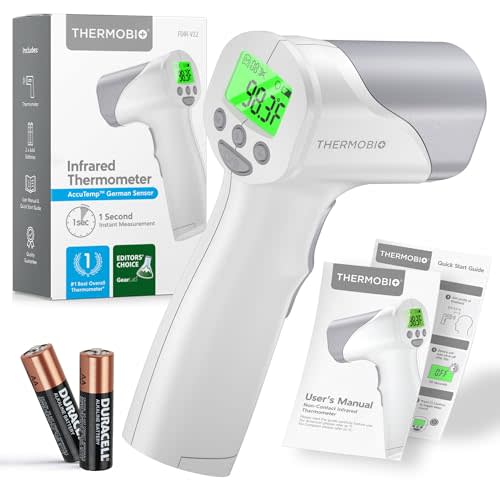 Medical Grade FSA HSA Approved Heavy Duty Touchless Infrared Forehead Thermometer, for Adults & Baby Digital Thermometer Gun, 1s Instant Results