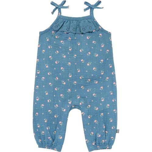 Modern Moments by Gerber Baby Girls Self Eyelet Ruffle Long Leg Romper