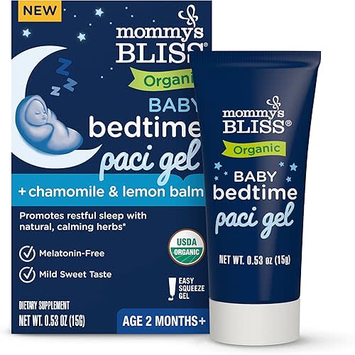 Mommy's Bliss Organic Baby Bedtime Paci Gel, Promotes Restful Sleep*, Melatonin Free, Age 2 Months+, 0.53 Fl Oz
