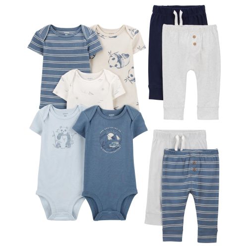 Baby 9-Piece Panda Print Bodysuits & Pants Set | Carter's
