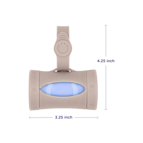 Ubbi Retractable On-the-Go Bag Dispenser for Baby Travel, Diaper Bag Accessory Must Have for Newborns, Helpful Baby Accessory, Taupe