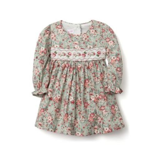 Baby Girls Printed Smocked Dress