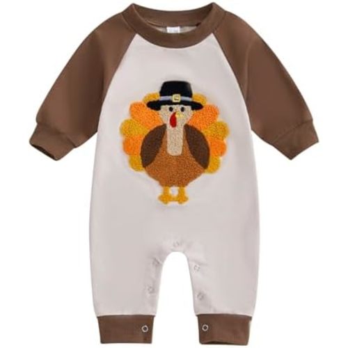 Halloween Baby Boy Girl Outfit Pumpkin Long Sleeve Onesie Romper Jumpsuit Halloween Clothes Girl Boy