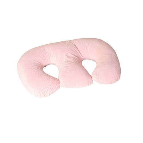 The PILLOW - Pink - 6 uses in 1 Twin Pillow ! Breastfeeding, Bottlefeeding, Tummy Time, Reflux, Support and Pregnancy Pillow! Cuddle Pink DOTS