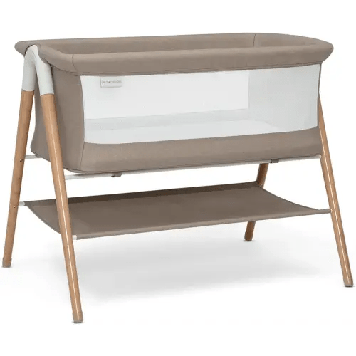 Delta Children Bondi Beechwood by The Bed Bassinet with PureAir Breathable Mesh Sheet and FSC-Certified Wood, Tan