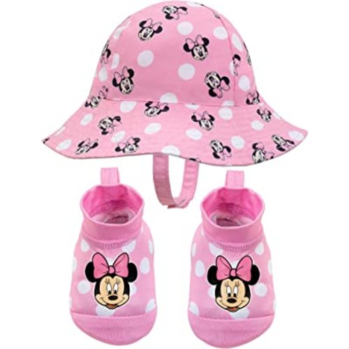 Disney Minnie Mouse Pink Sunny Fun Swim Hat and Booties Set - 0-12 Months