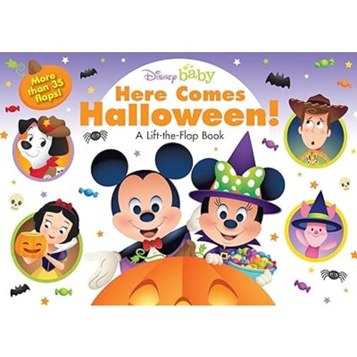 Disney Baby: Here Comes Halloween!: A Lift-the-Flap Book Board book – Lift the flap, July 5, 2022