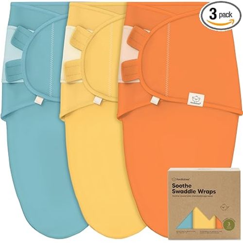 3-Pack Organic Baby Swaddle Sleep Sacks - Swaddles for Newborns, Infant 0-3 Months, Baby Girls, Boys, Soft & Snug Newborn Sleep Sack, Nursery Swaddling Blankets (Valiant, OS)