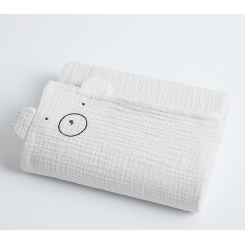Organic Cotton Tencel Bear Baby Blanket