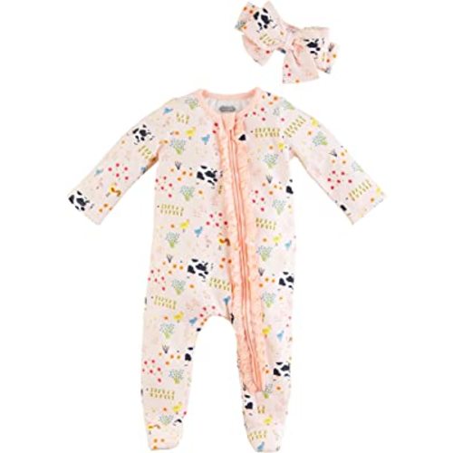 Mud Pie Baby Girl Sleeper & Headband Set