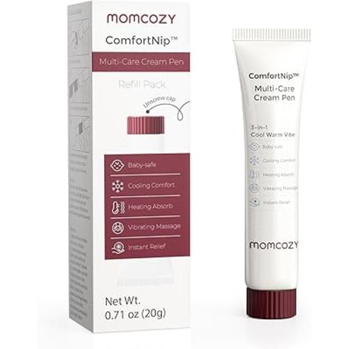 Momcozy ComfortNip™ Nipple Cream Refill for 3-in-1 Multi-Care Cream Pen, Botanical-Infused Lactation Cream for Breastfeeding Moms（20g）