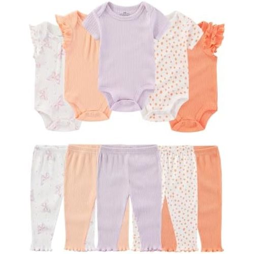 Baby Girl Bodysuit and Pant Set Cotton 9-12 Month