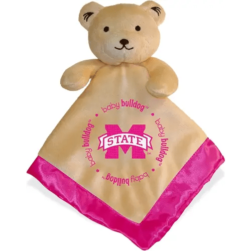 BabyFanatic Girls Pink Security Bear - NCAA Mississippi State Bulldogs - Officially Licensed Snuggle Buddy