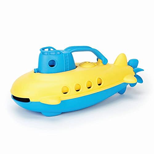 Green Toys Submarine - BPA, Phthalate Free Blue Watercraft with Spinning Rear Propeller Made from Recycled Materials. Safe Toys for Toddlers