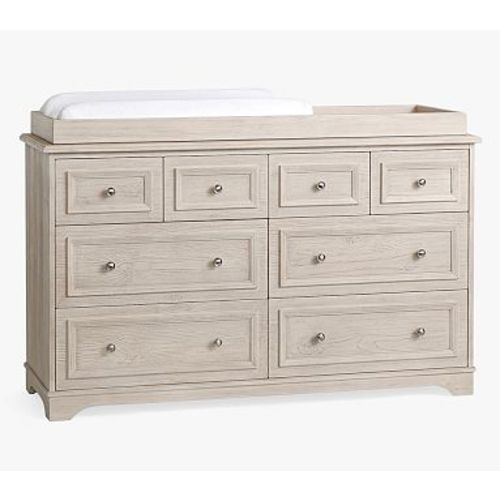 Fillmore Extra-Wide Dresser & Topper Set, Weathered White, In-Home Delivery